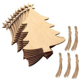 50-Pieces: Wooden Mini Christmas Tree Small Pendant Seasonal Decor - Tophatter Daily Deals