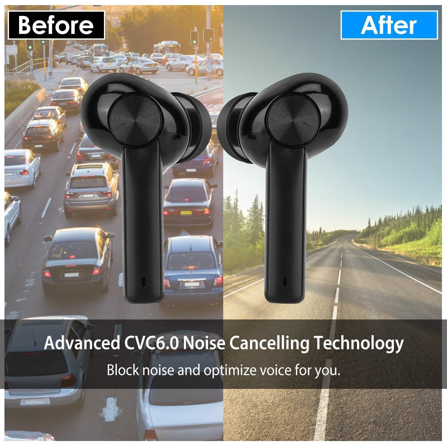 5.0 TWS Wireless Earbuds Headphones - Tophatter Daily Deals