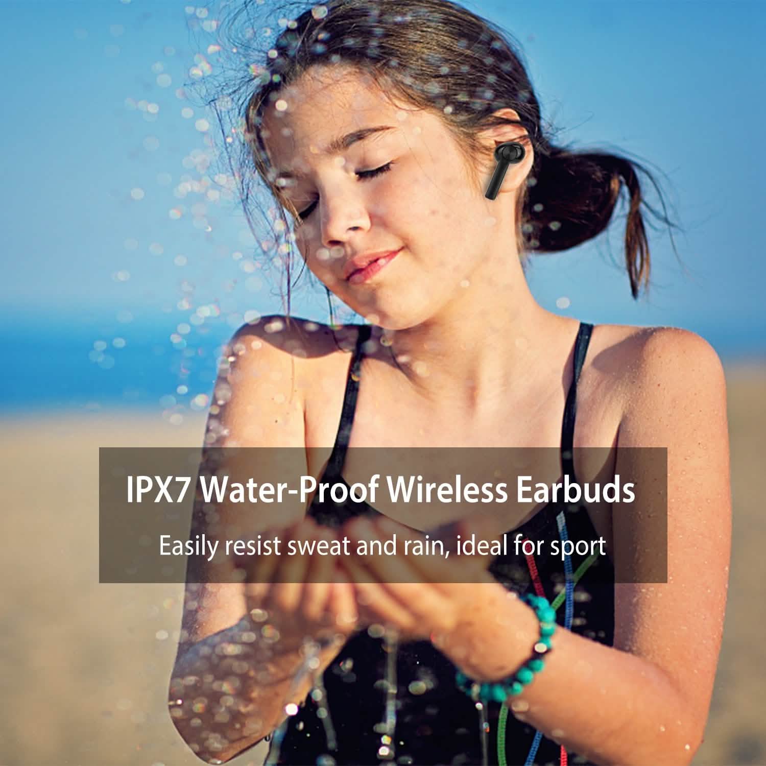 5.0 TWS Wireless Earbuds Headphones - Tophatter Daily Deals