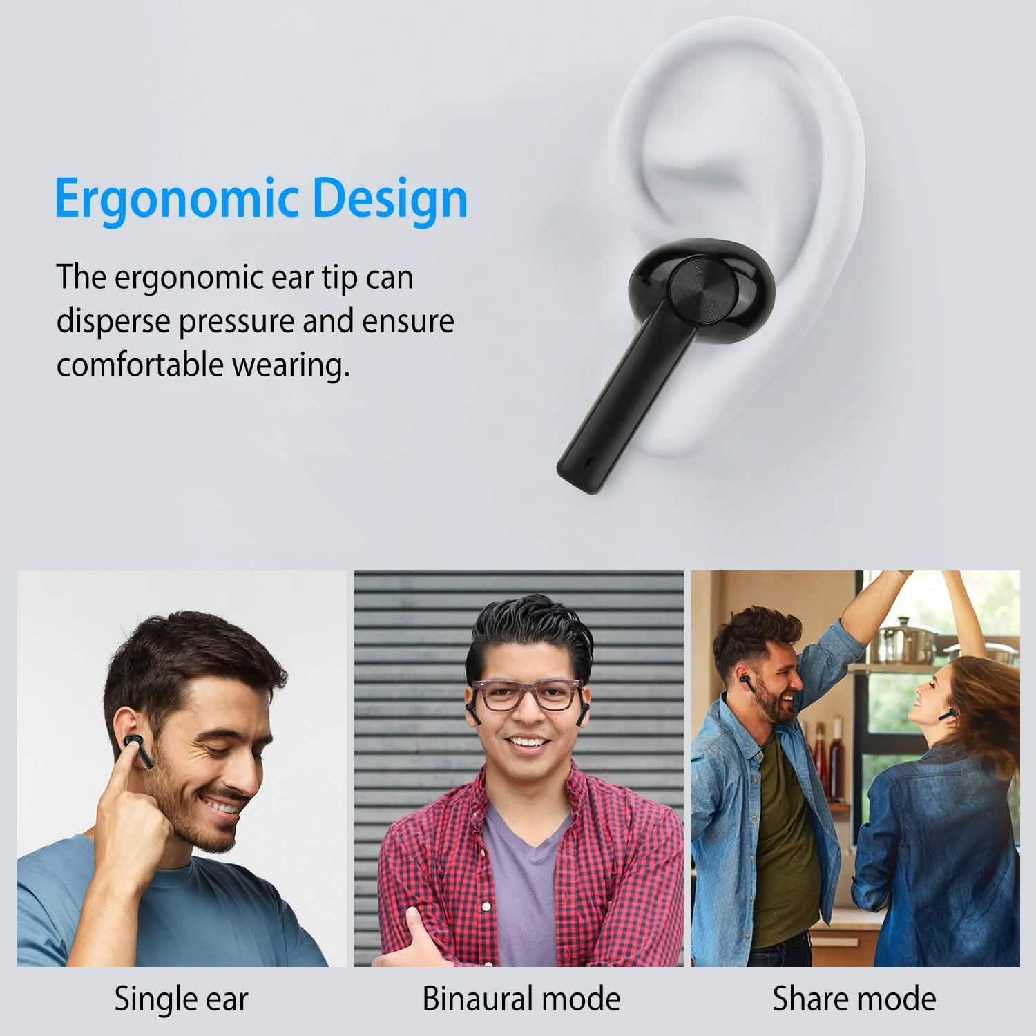 5.0 TWS Wireless Earbuds Headphones - Tophatter Daily Deals