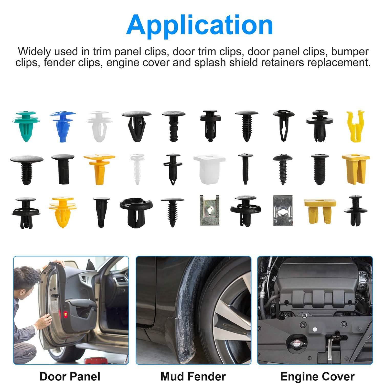 500-Pieces: 30 Kinds Bumper Fastener Rivets Automotive - Tophatter Daily Deals