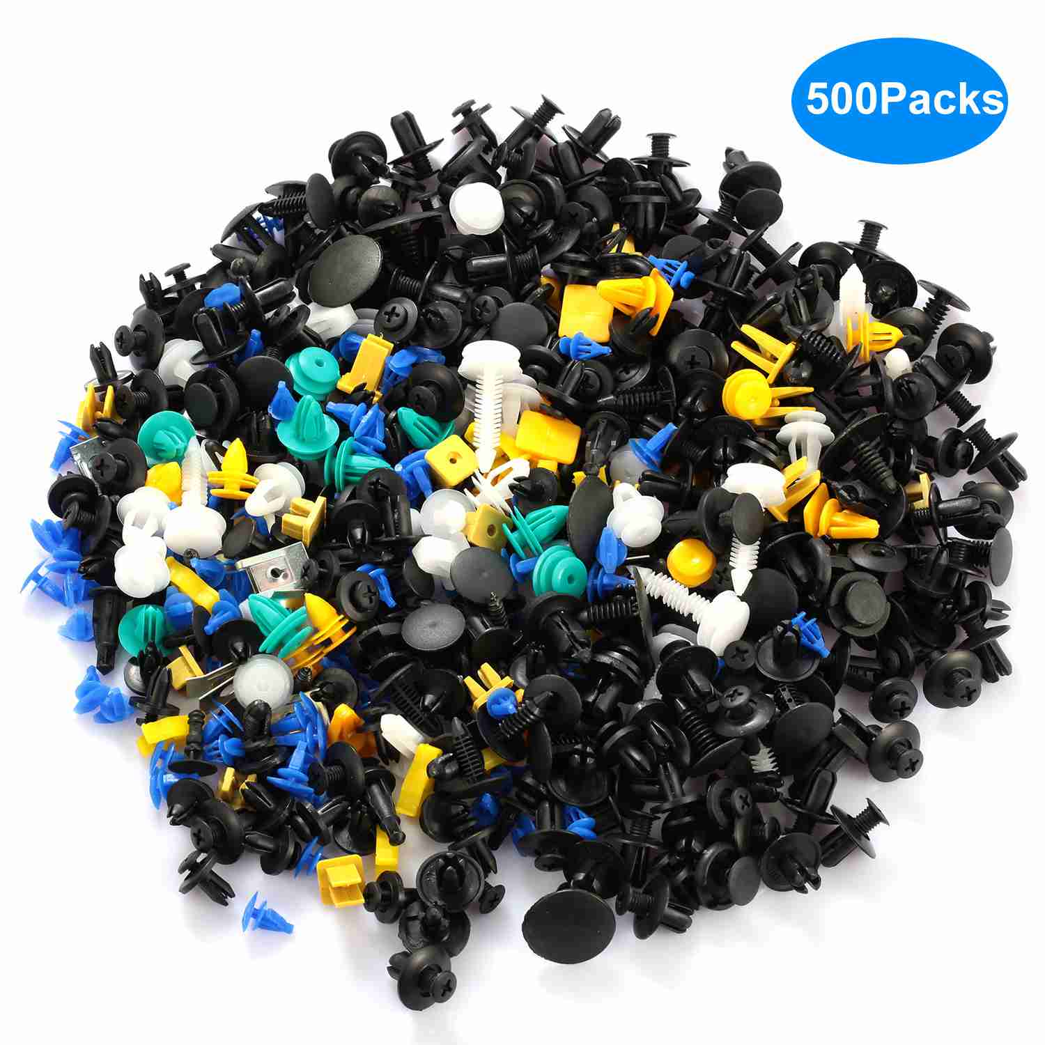500-Pieces: 30 Kinds Bumper Fastener Rivets Automotive - Tophatter Daily Deals