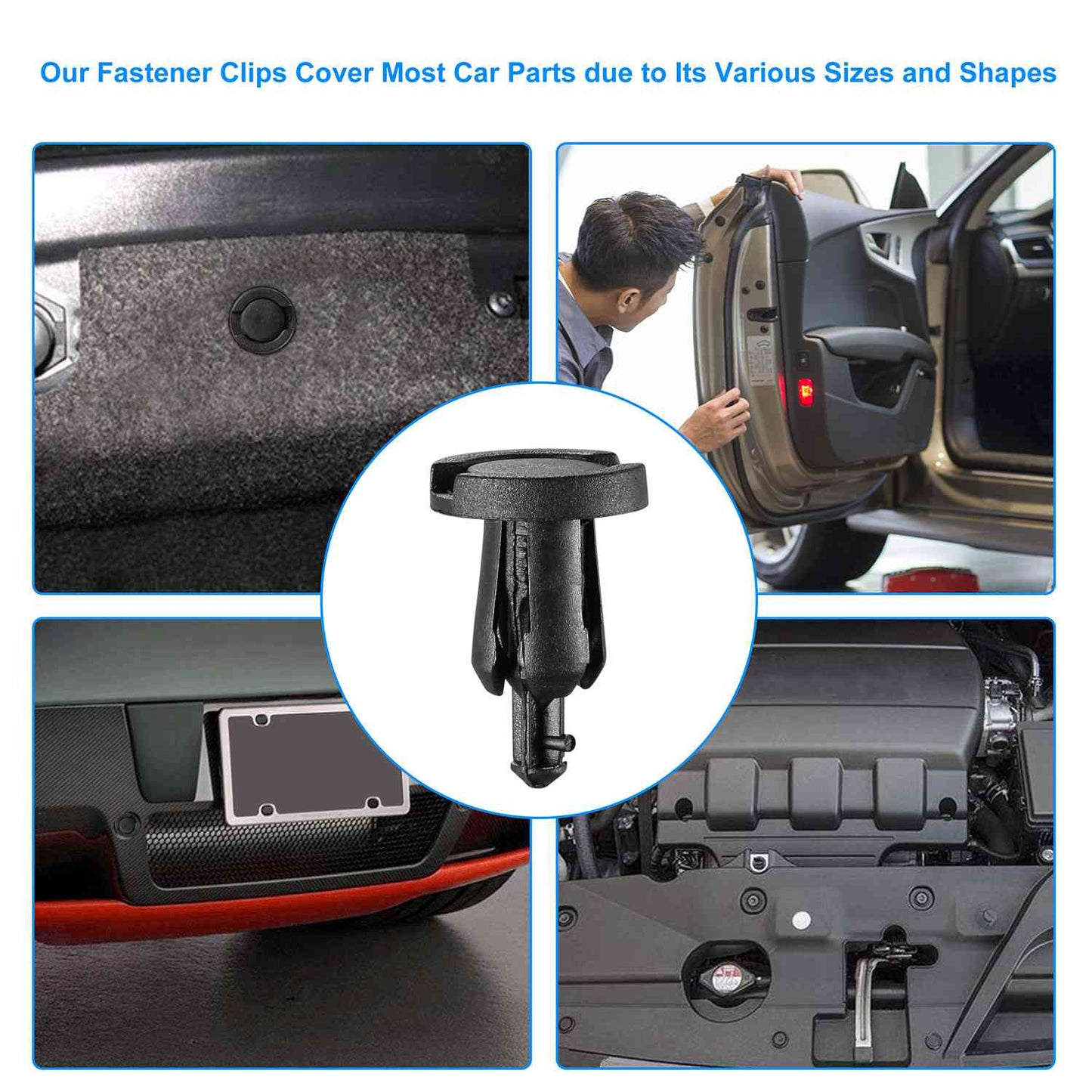500-Pieces: 30 Kinds Bumper Fastener Rivets Automotive - Tophatter Daily Deals