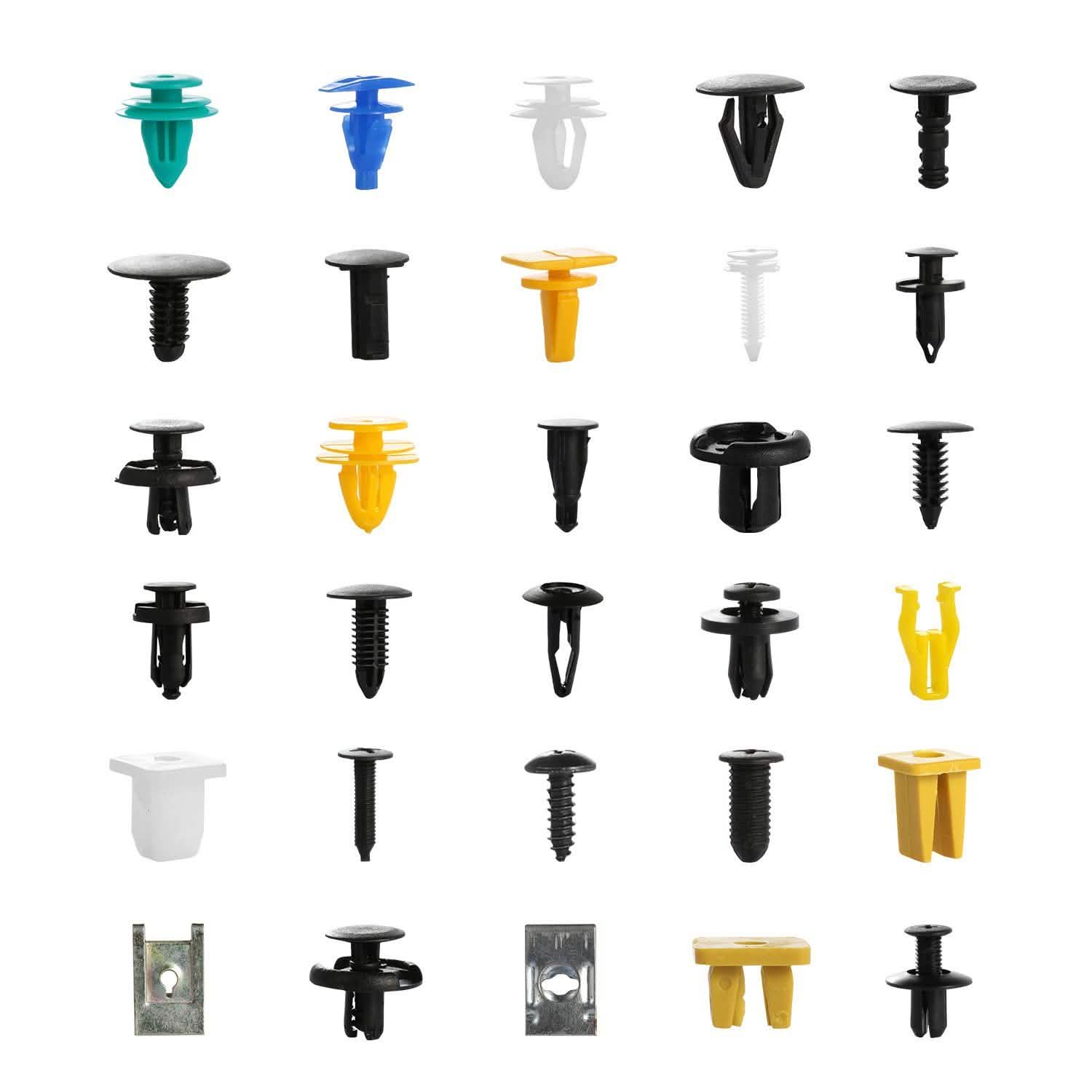 500-Pieces: 30 Kinds Bumper Fastener Rivets Automotive - Tophatter Daily Deals