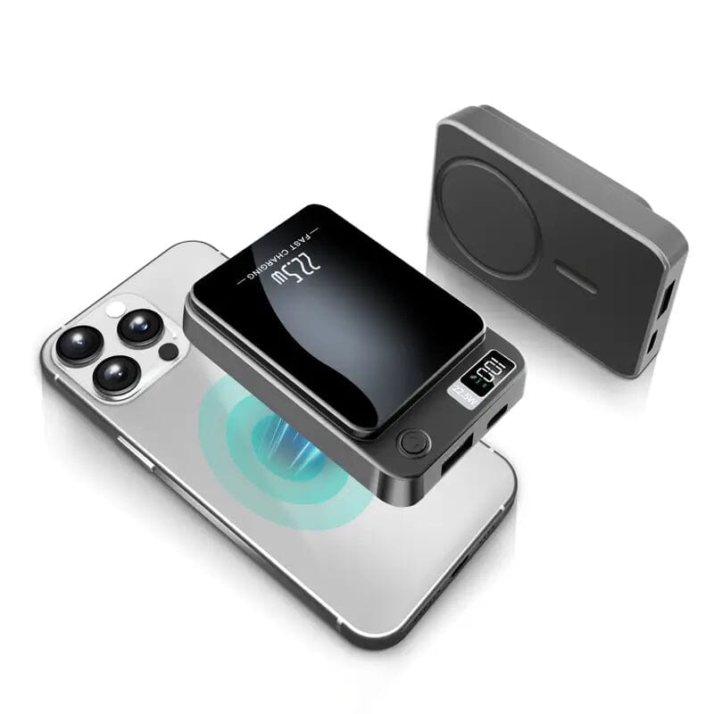 5000mAh Magnetic Wireless Charging Bank 22.5W Fast Charging Power Bank - Tophatter Daily Deals