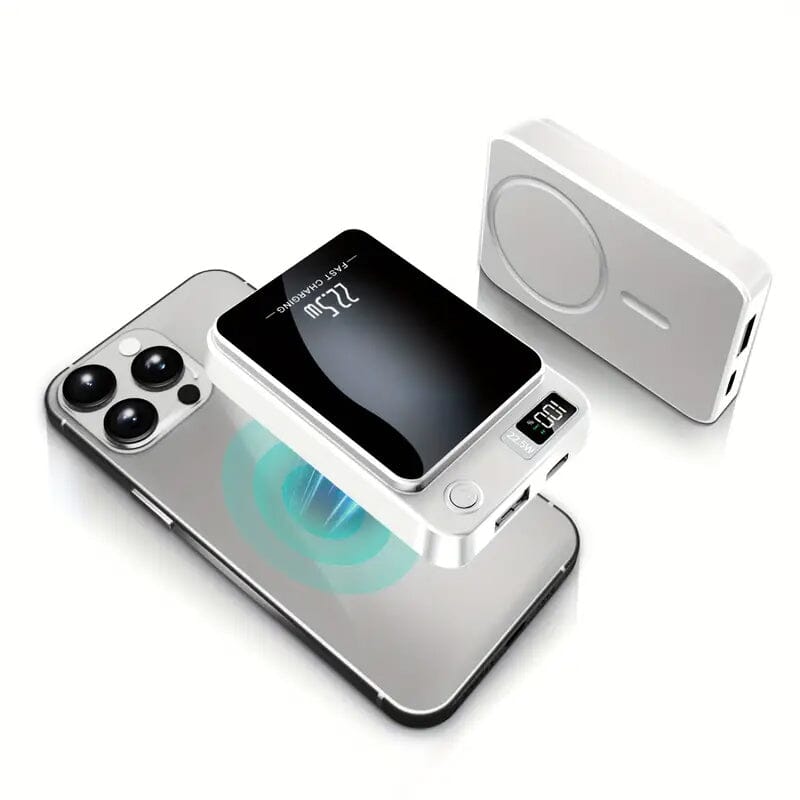 5000mAh Magnetic Wireless Charging Bank 22.5W Fast Charging Power Bank - Tophatter Daily Deals