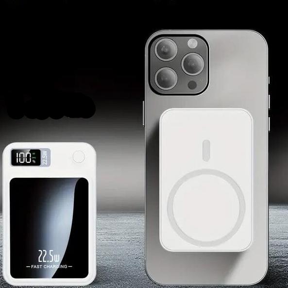 5000mAh Magnetic Wireless Charging Bank 22.5W Fast Charging Power Bank - Tophatter Daily Deals