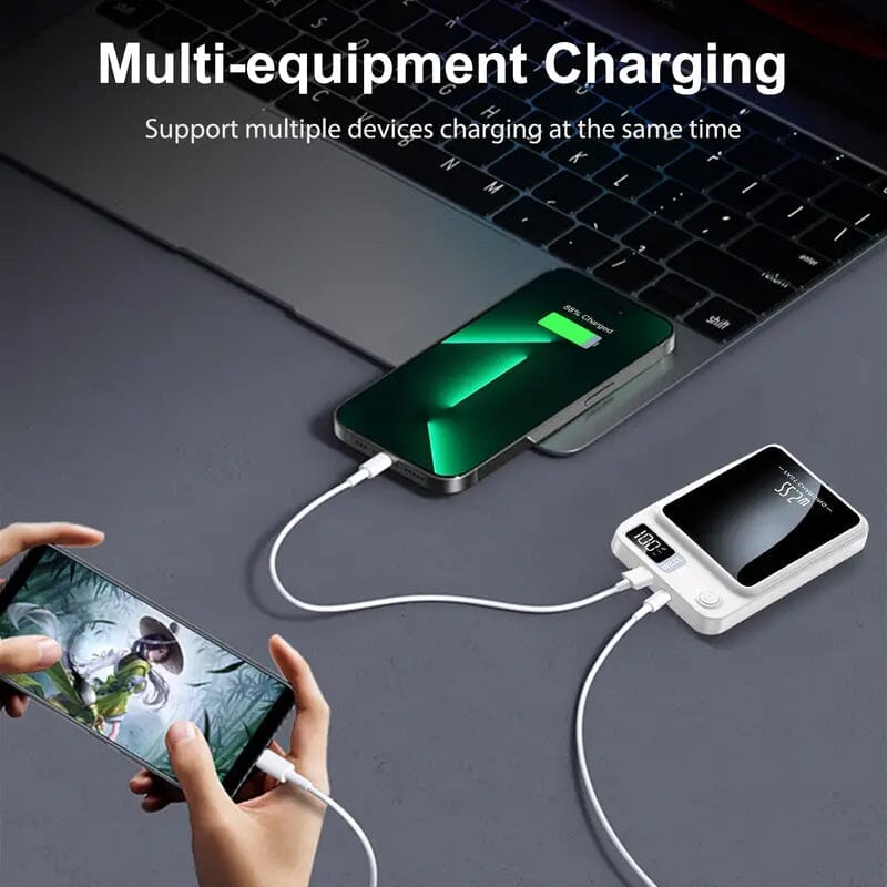 5000mAh Magnetic Wireless Charging Bank 22.5W Fast Charging Power Bank - Tophatter Daily Deals