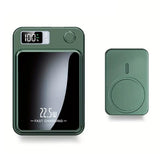 5000mAh Magnetic Wireless Charging Bank 22.5W Fast Charging Green Power Bank - Tophatter Daily Deals
