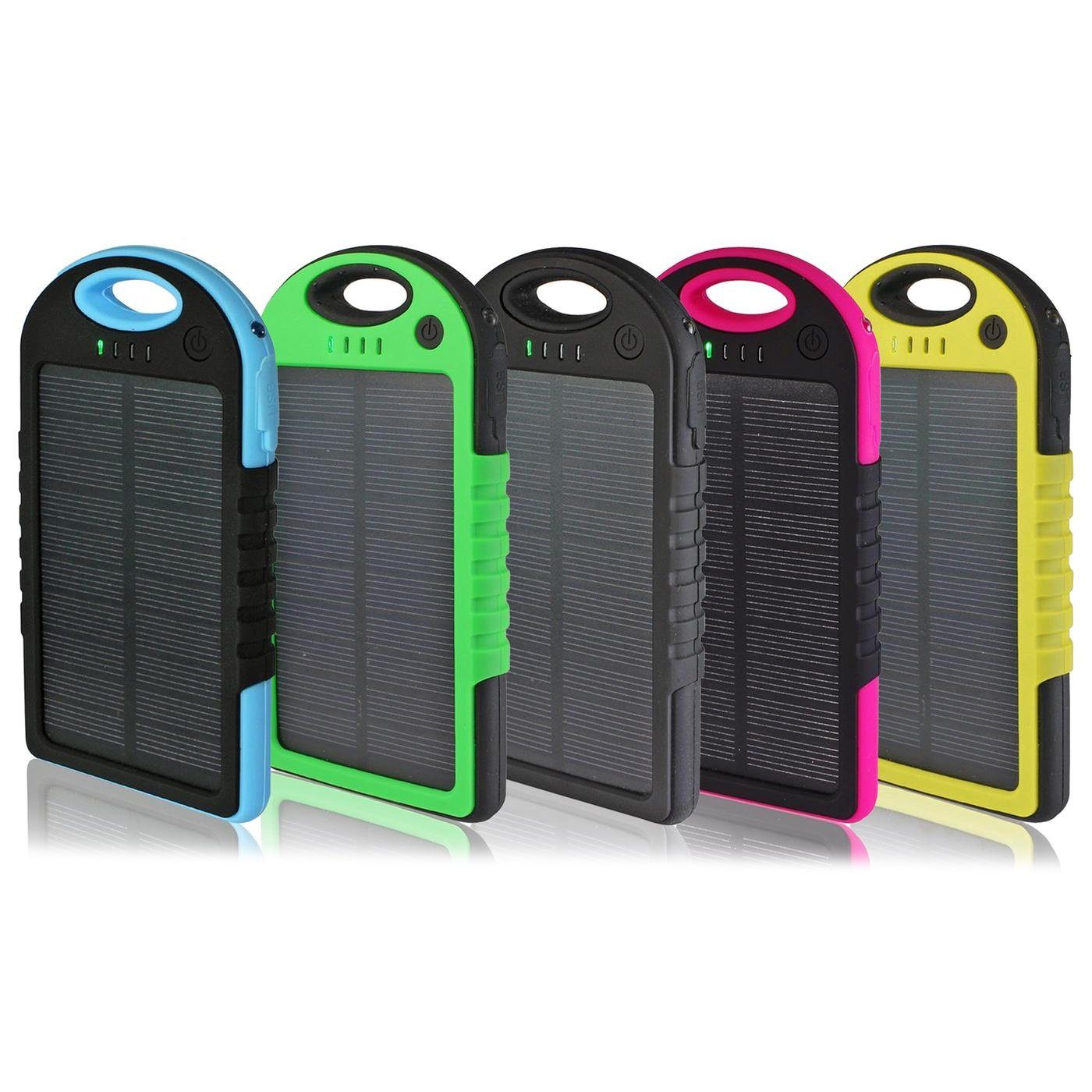 5,000mAh Water-Resistant Solar Smartphone Charger Power Bank - Tophatter Daily Deals