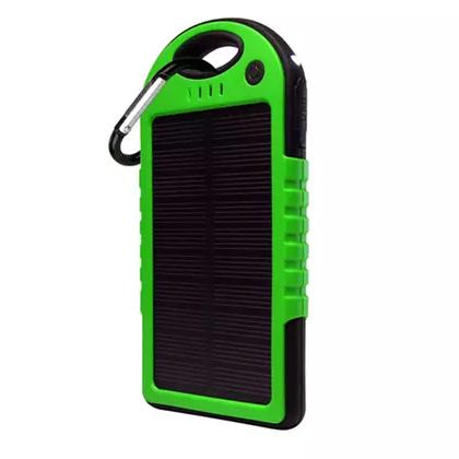 5,000mAh Water-Resistant Solar Smartphone Charger Green Power Bank - Tophatter Daily Deals