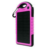 5,000mAh Water-Resistant Solar Smartphone Charger Pink Power Bank - Tophatter Daily Deals