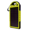5,000mAh Water-Resistant Solar Smartphone Charger Yellow Power Bank - Tophatter Daily Deals