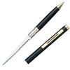 Elegant Ink Pen Knife with Partially Serrated Edge Black - TOPHATTER'S ARMORY DEALS Collectible Weapons - Tophatter Daily Deals