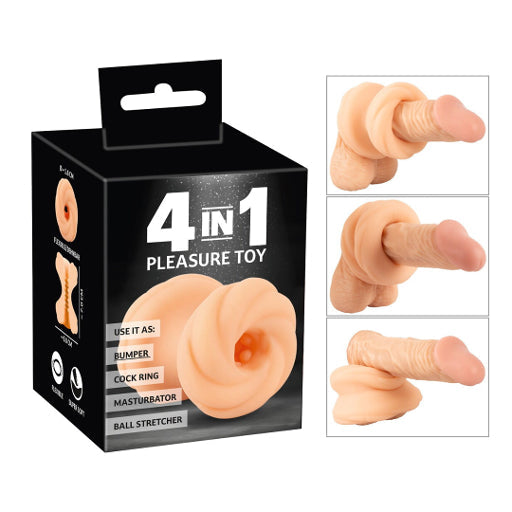 You2Toys 4in1 Pleasure Toy – Soft Sleeve Masturbator and Cock Ring > Sex Toys For Men > Masturbators > Manual - Tophatter Daily Deals