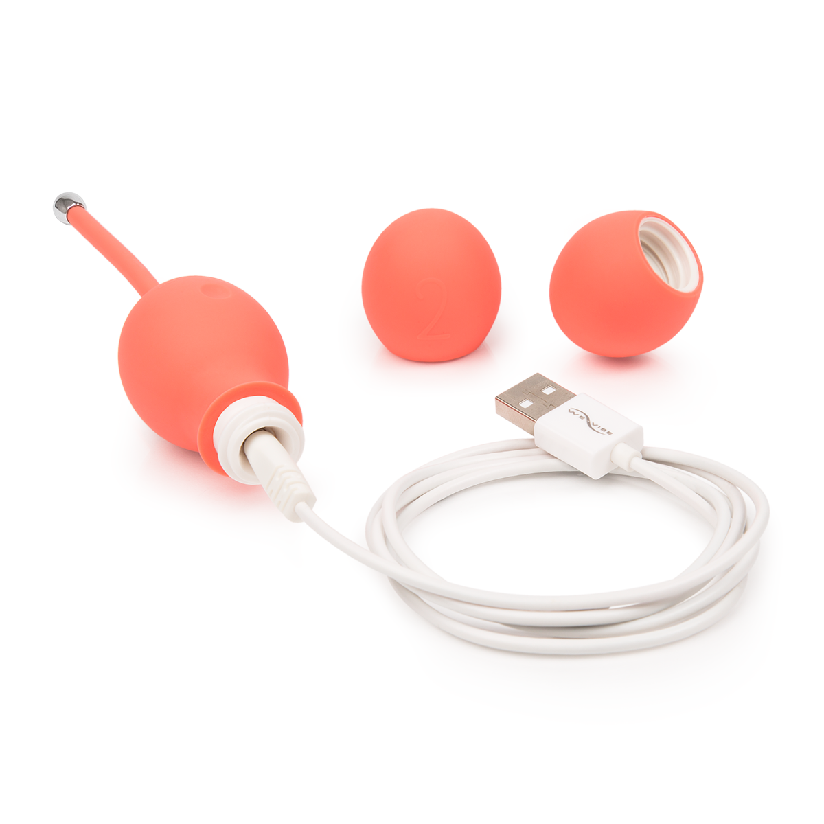 We-Vibe Bloom Vibrating Kegel Love Balls in Coral Remote Control Love Eggs - Tophatter Daily Deals