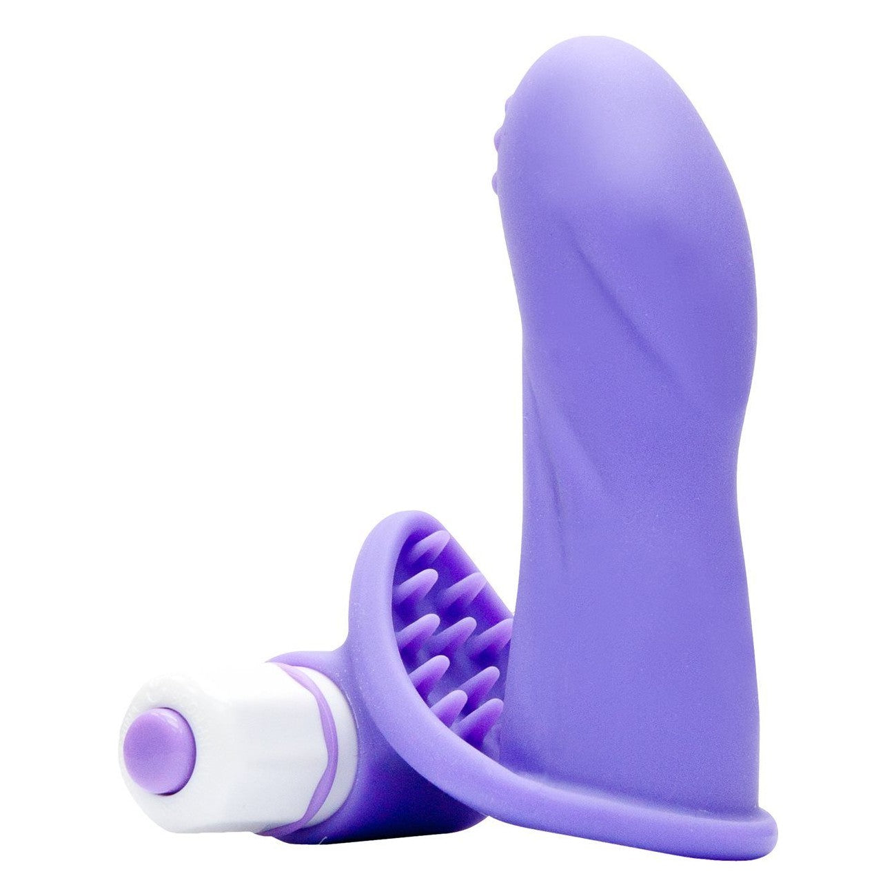 The Finger Vibrating Dildo Sleeve 3.5" in Purple Finger Sleeves - Tophatter Daily Deals