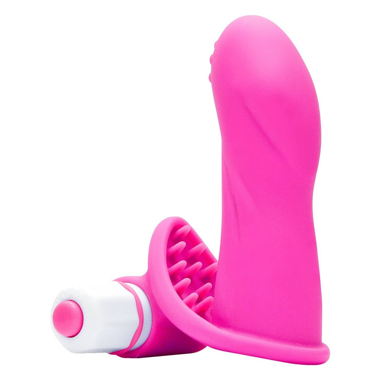 The Finger Vibrating Dildo Sleeve 3.5" in Pink Finger Sleeves - Tophatter Daily Deals