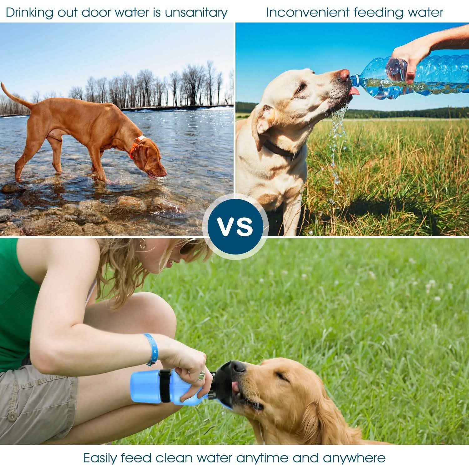 500ml Pet Water Bottle Portable Water Cup Pet Supplies - Tophatter Daily Deals