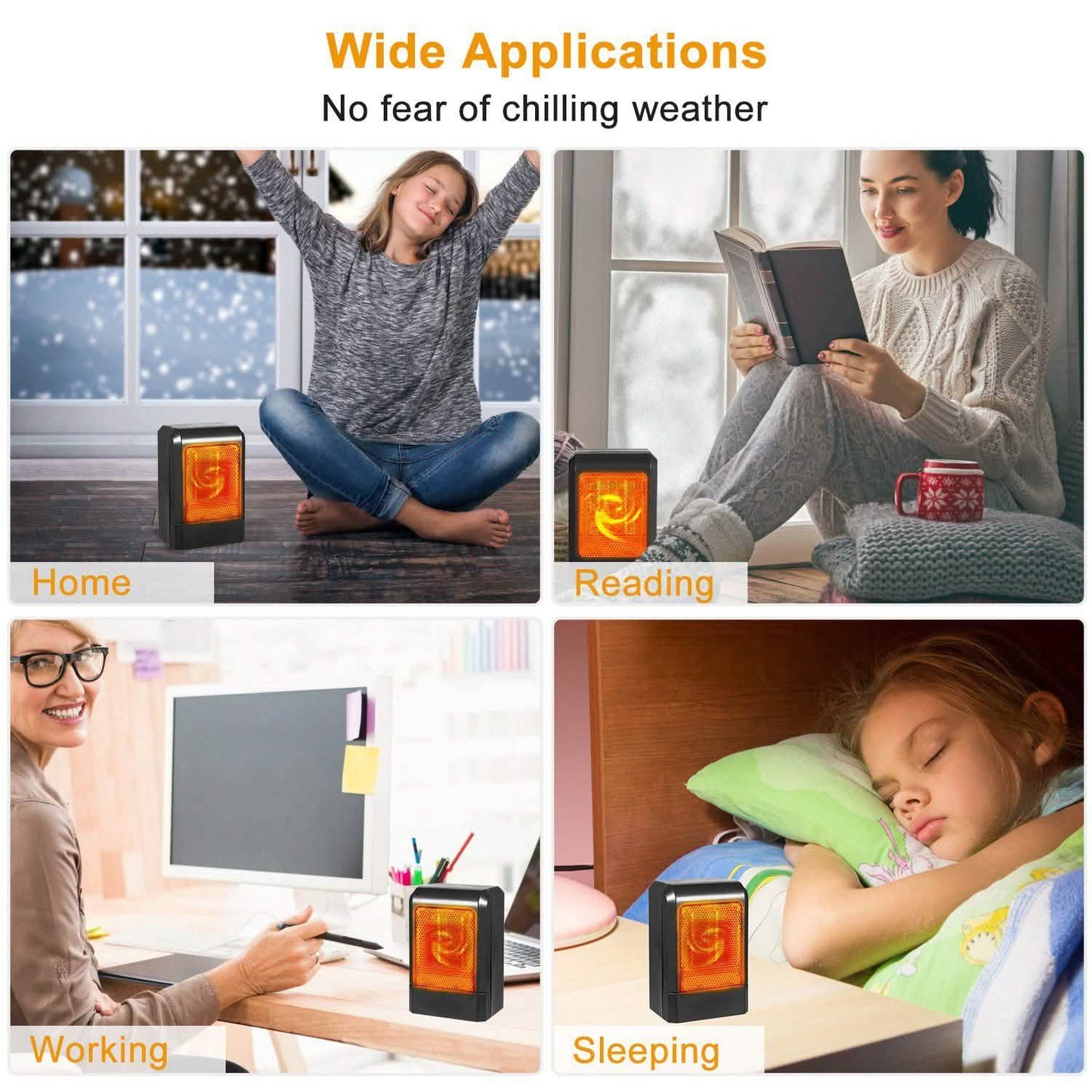 500W Ceramic Portable Electric Heater Household Appliances - Tophatter Daily Deals