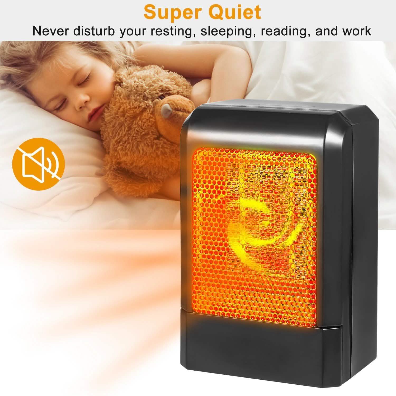 500W Ceramic Portable Electric Heater Household Appliances - Tophatter Daily Deals