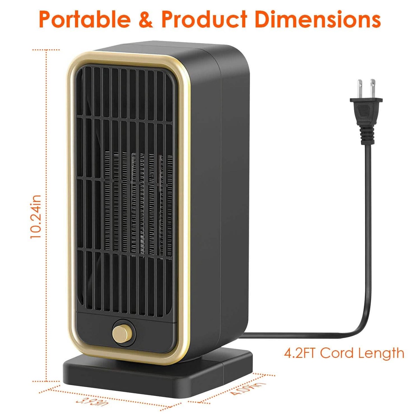 500W Portable Electric Heater Household Appliances - Tophatter Daily Deals