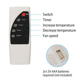 500W Portable Heater Fan Wall Outlet with Remote Control Household Appliances - Tophatter Daily Deals