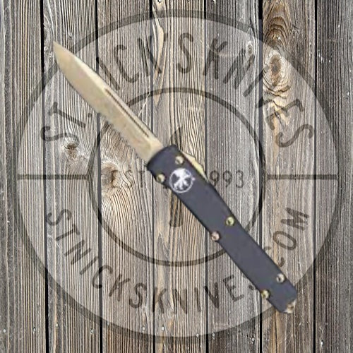 Microtech - 121-14 - Ultratech S/E Bronze - Partially Serrated Automatic Knives - Tophatter Daily Deals