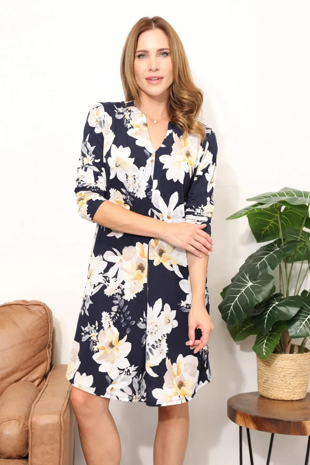 Sew In Love Full Size Flower Print Shirt Dress Casual Dresses - Tophatter Daily Deals