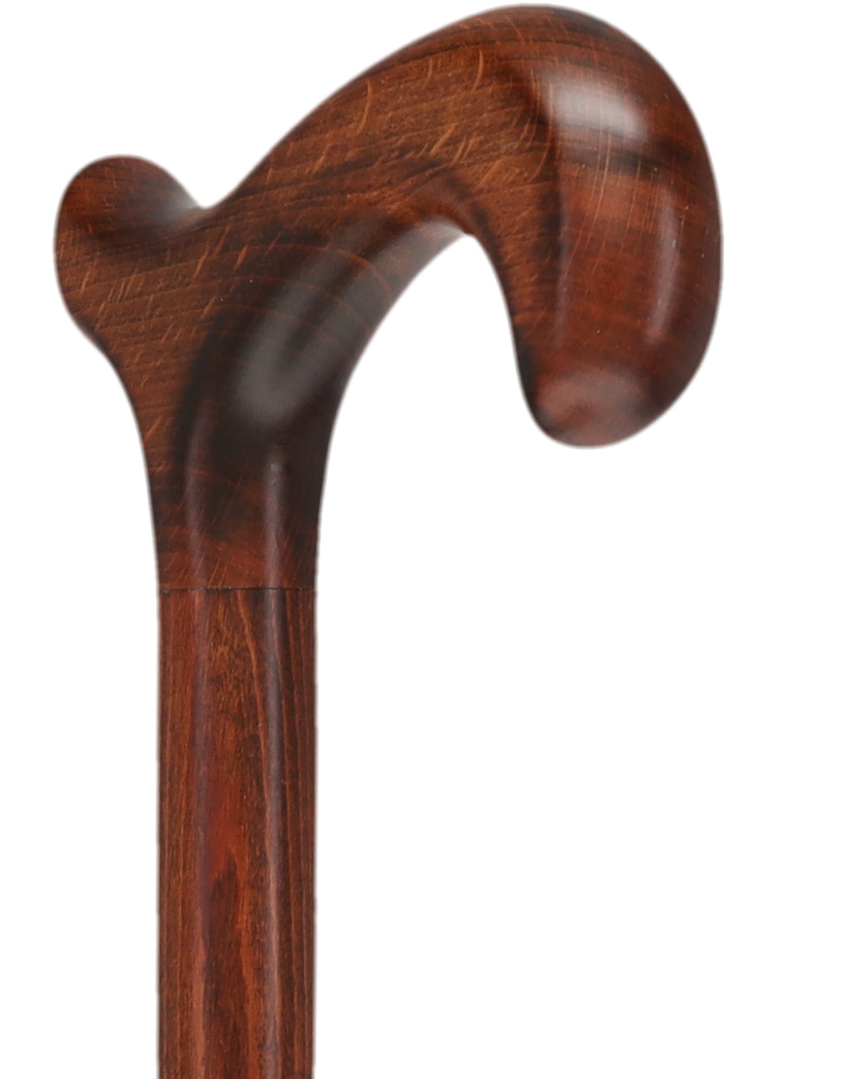 Spiral Carved Walking Cane - Derby Handle, Cherry Stain Hand Carved Artisan - Tophatter Daily Deals