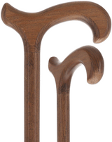 Light Brown Derby Cane - Stained Beechwood Derby Classic Walking Canes - Tophatter Daily Deals