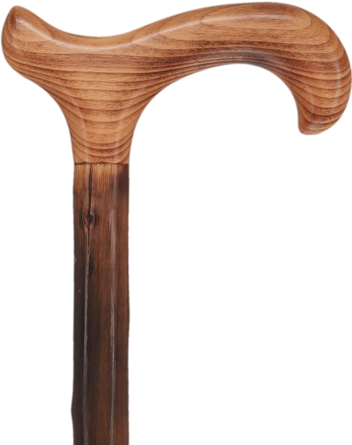 Classic Scorched Chestnut Derby Cane - Chestnut Shaft Derby Classic Walking Canes - Tophatter Daily Deals