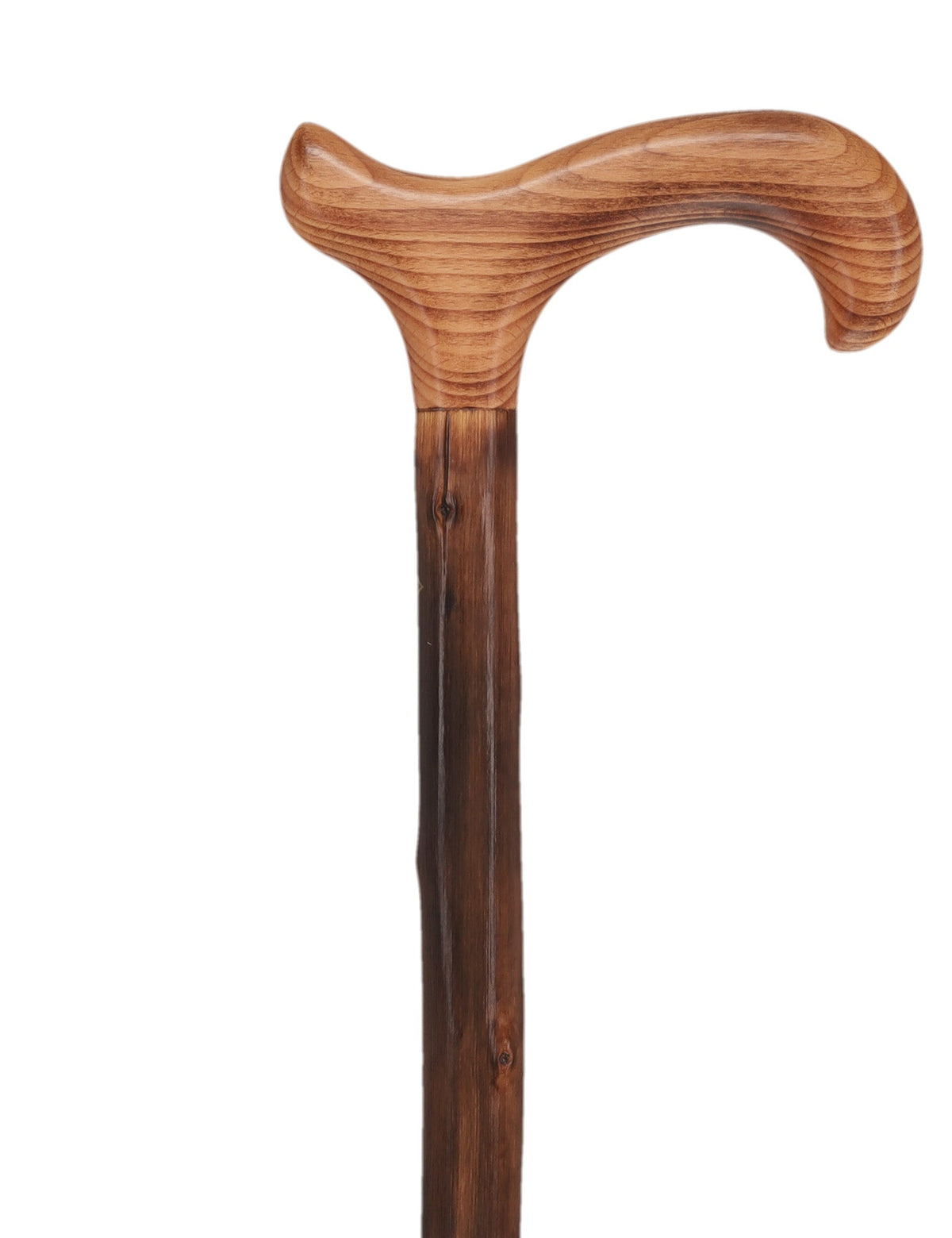 Classic Scorched Chestnut Derby Cane - Chestnut Shaft Derby Classic Walking Canes - Tophatter Daily Deals