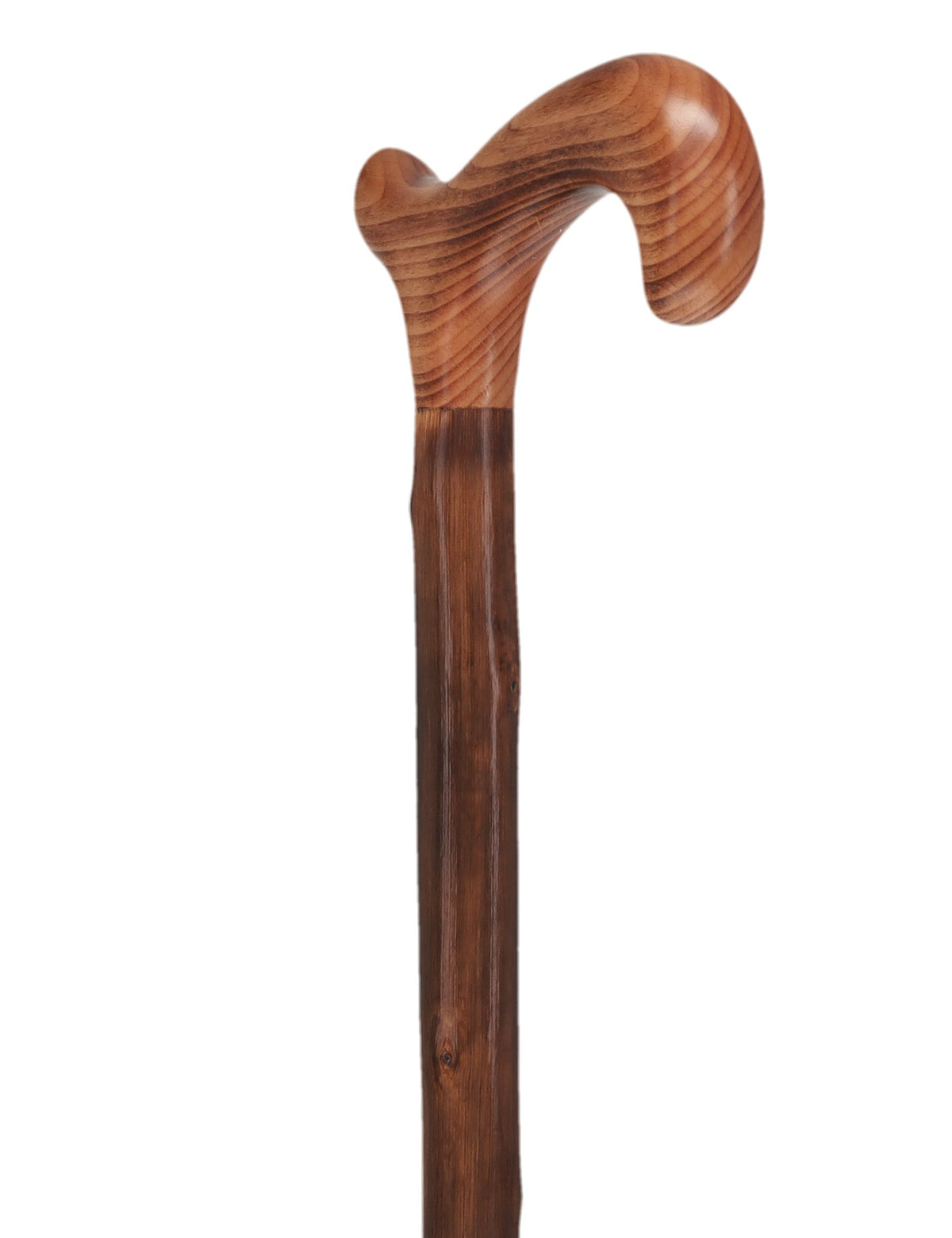 Classic Scorched Chestnut Derby Cane - Chestnut Shaft Derby Classic Walking Canes - Tophatter Daily Deals