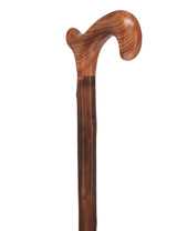 Classic Scorched Chestnut Derby Cane - Chestnut Shaft Derby Classic Walking Canes - Tophatter Daily Deals