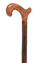 Classic Scorched Chestnut Derby Cane - Chestnut Shaft Derby Classic Walking Canes - Tophatter Daily Deals