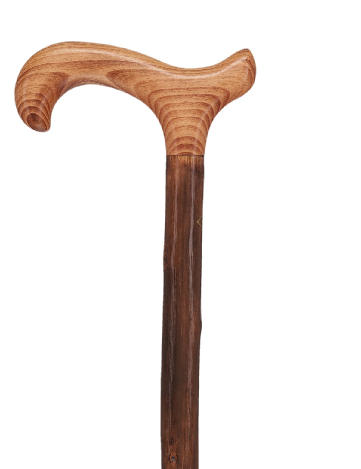 Classic Scorched Chestnut Derby Cane - Chestnut Shaft Derby Classic Walking Canes - Tophatter Daily Deals