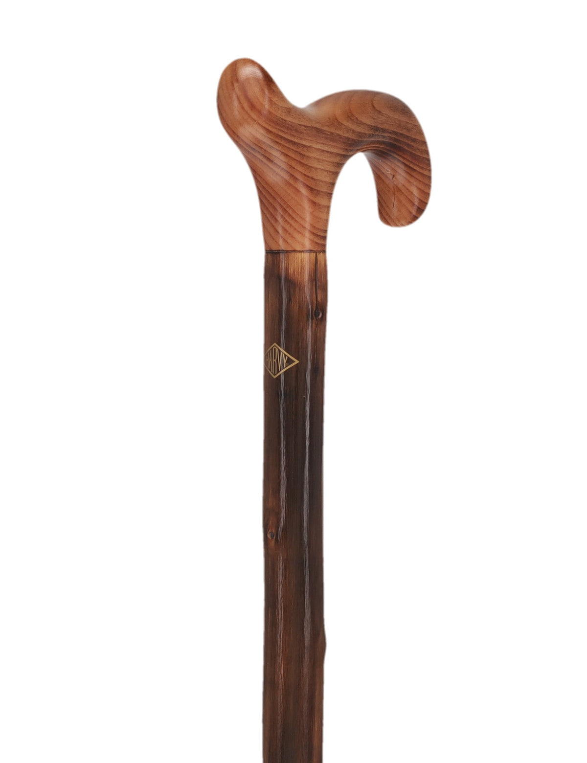Classic Scorched Chestnut Derby Cane - Chestnut Shaft Derby Classic Walking Canes - Tophatter Daily Deals