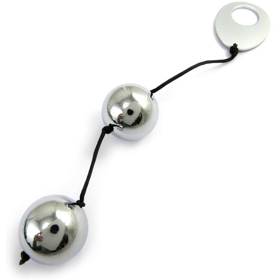 Domino Metallic Balls in Silver Kegel Balls - Tophatter Daily Deals