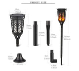 Anti-True Flame Solar Torch Light 96Led Black 0 - Tophatter Daily Deals