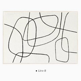 Black And White Line End Table Mat B 0 - Tophatter Daily Deals