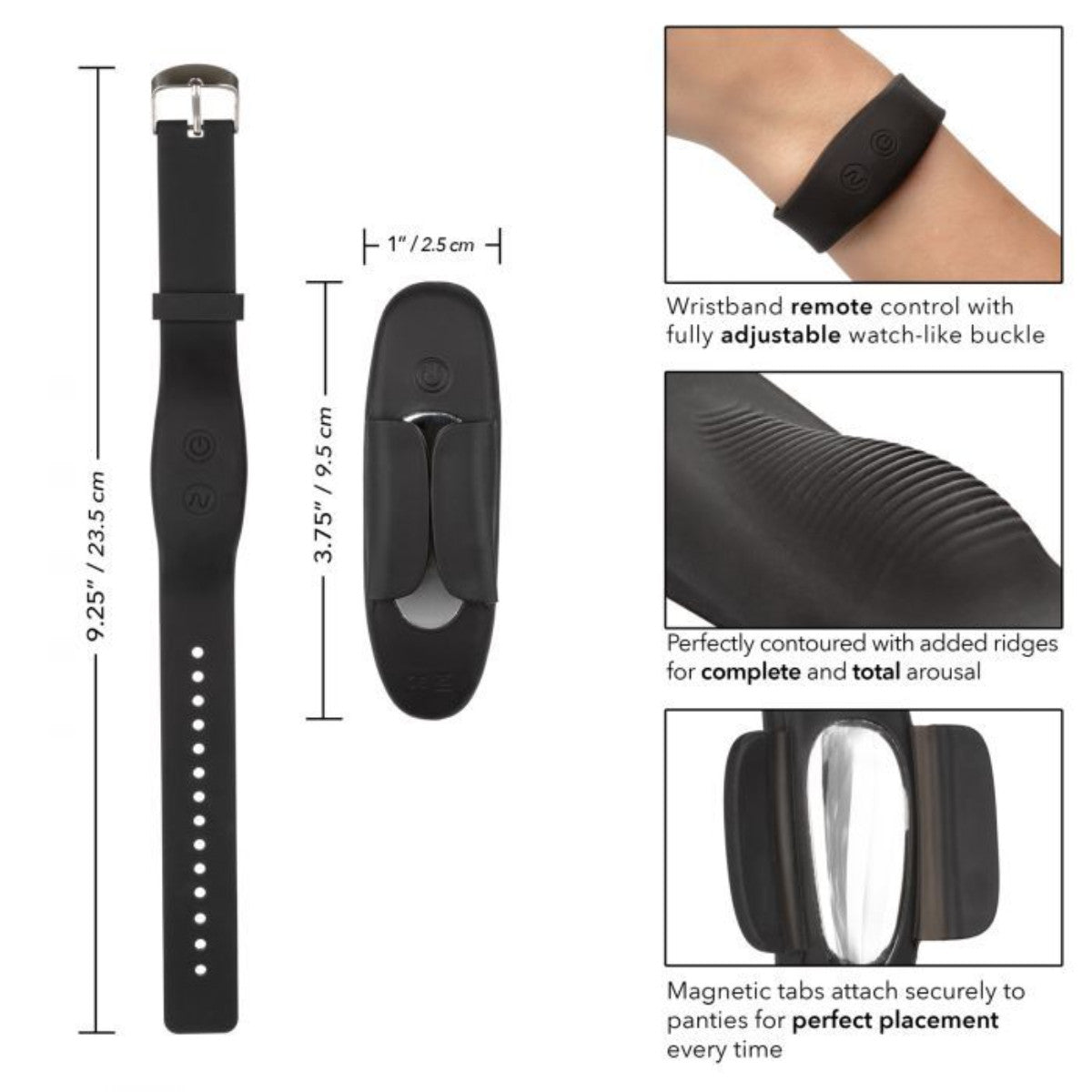 Lock-N-Play Wristband Remote Panty Teaser Vibrator in Black Panty Vibrator - Tophatter Daily Deals