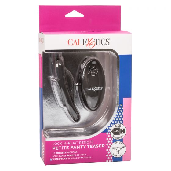 Lock-N-Play Remote Petite Panty Teaser in Black Panty Vibrator - Tophatter Daily Deals