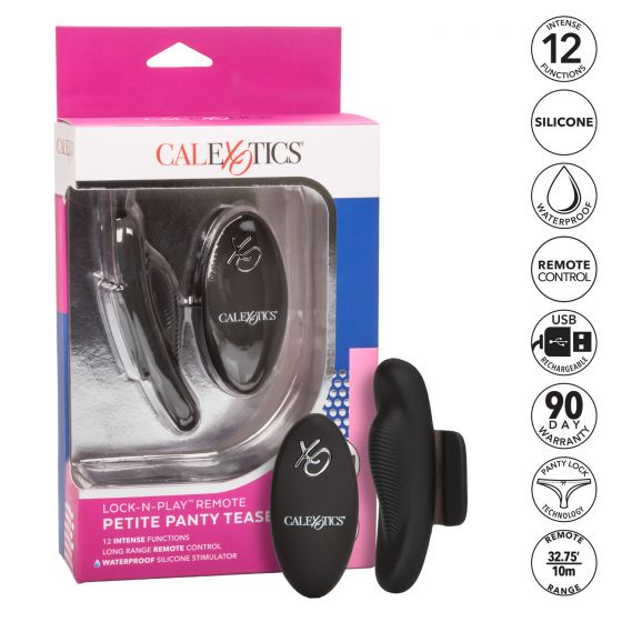 Lock-N-Play Remote Petite Panty Teaser in Black Panty Vibrator - Tophatter Daily Deals