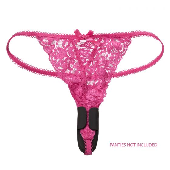 Lock-N-Play Remote Petite Panty Teaser in Black Panty Vibrator - Tophatter Daily Deals