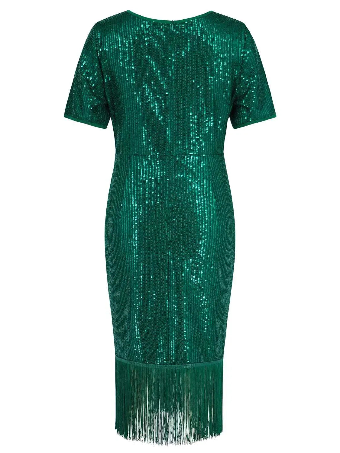 Tassel Sequin Short Sleeve Dress Cocktail Dresses - Tophatter Daily Deals