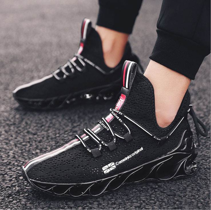 All Red Mesh Sports shoes running Unisex shoes Black 0 - Tophatter Daily Deals