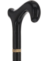 Gold & Black Derby Cane: Braided Design, Double Collar Derby Classic Walking Canes - Tophatter Daily Deals