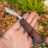 Damascus Steel Nepal Knife With Leather Case - Tophatter Daily Deals