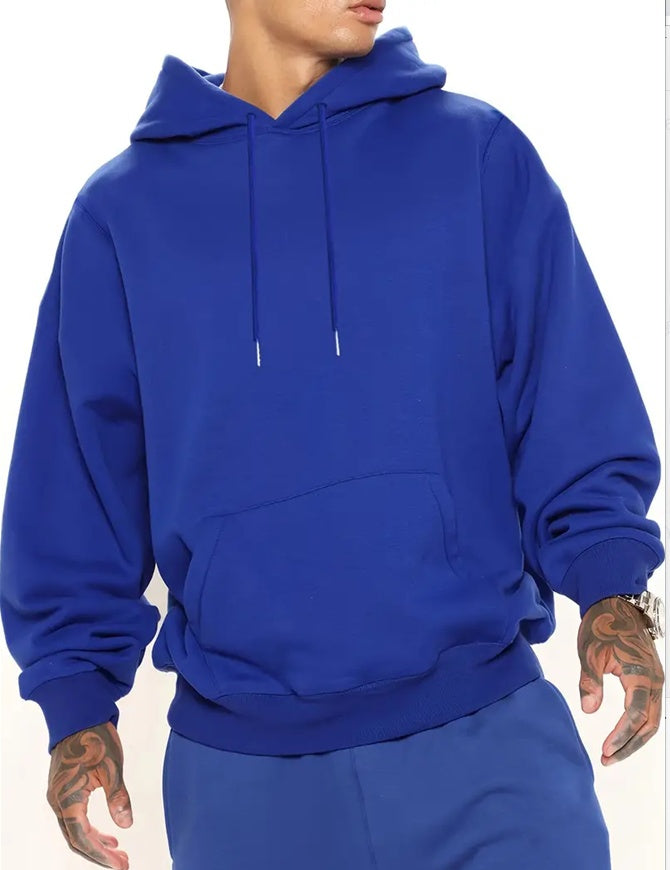 Oversized Men's Hooded Jumper - Relaxed Fit, Casual Blue 3D Changing Face Moving Picture Frame - Tophatter Daily Deals